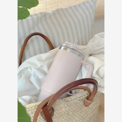 Termokop med suger�r - Soft Rose
