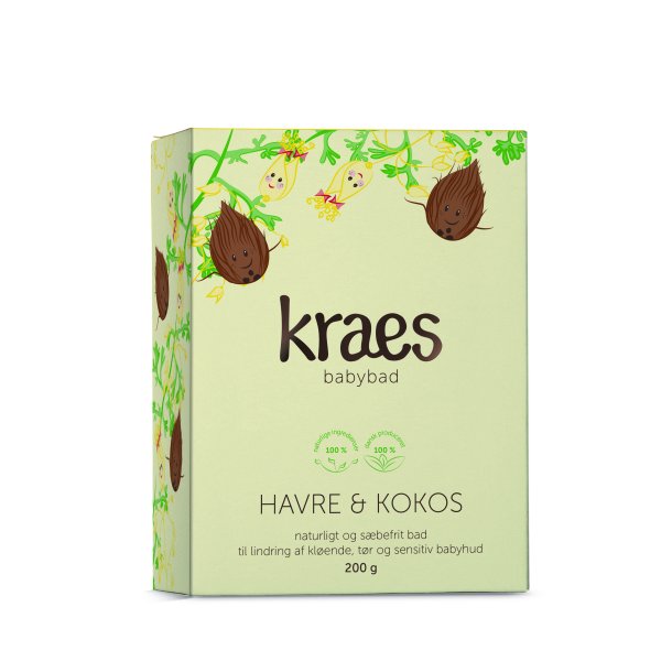 KRAES babybad havre &amp; kokos