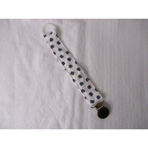 Suttesnor - Hvid med bl klver 