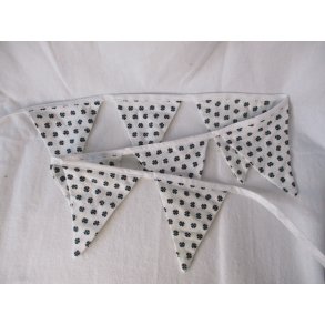 Hvid med bl� kl�ver - Flagranke