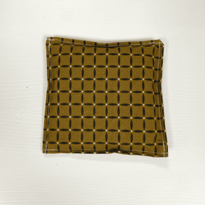 Brun sansepose med firkant motiv